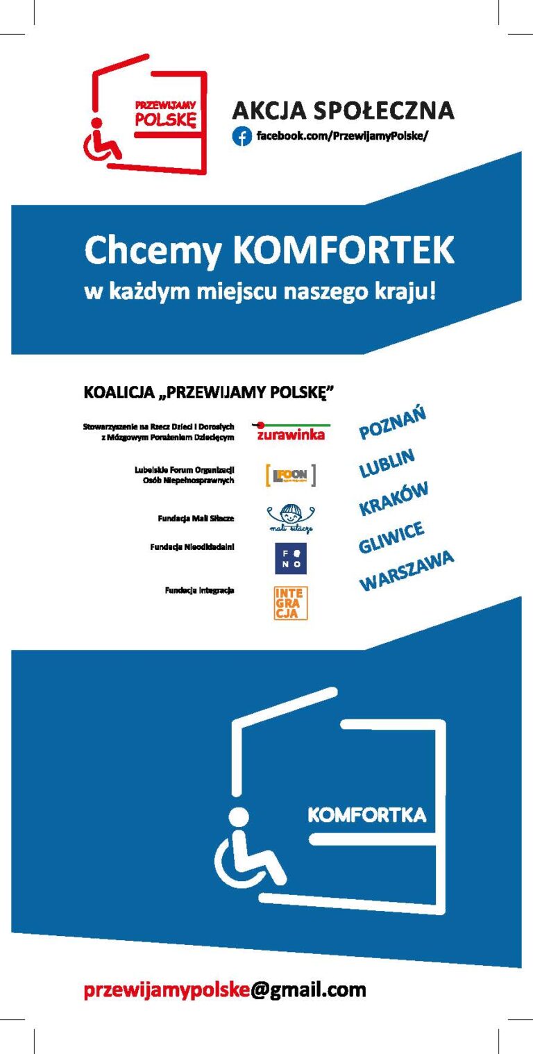 Ulotka Komfortka strona pierwsza