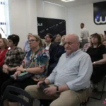 Wśród zaproszonych Gości siedzących na widowni, na pierwszym planie: Pan Wojciech Dec i Pani Justyna Spryszak z Zarządu Związku Stowarzyszeń Forum Lubelskich Organizacji Pozarządowych (FLOP)