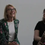 Od lewej siedzą: Pani Paulina Malinowska-Kowalczyk – Doradca Prezydenta RP, Pani Ilona Berezowska - prowadząca debatę dziennikarka „Integracji” i portalu Niepelnosprawni.pl